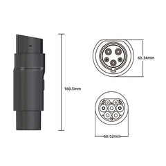 Tipo 2A J1772 Adattatore Caricatore EV 16A / 32A Connettore di Ricarica per Veicoli Elettrici