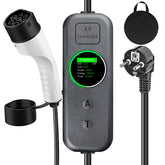 Coolladen 3.5kW Caricatore EV Portatile | 16A Schuko da Type 2 Wallbox Mobile | Corrente Regolabile | Ricarica Temporizzata Precisa 1-12H e Ritardo