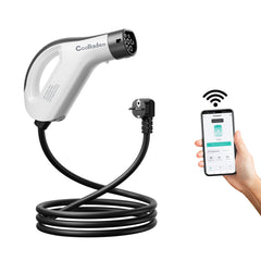 Caricatore EV Portatile Tipo 2, Cavo di Ricarica 3,5kW 16A, Spina CEE, Controllo Smart APP, Corrente Regolabile, Impermeabile, Cavo da 3m/5m/10m – Compatibile con Tutti i Modelli EV Y / 3 / S/X, ID.4, ID.5, i4