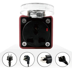 Stazione di ricarica pubblica tipo 2 Adattatore di scarico per Schuko e spina universale, 16 A spina UE IEC 62196-2, Adattatore per veicoli elettrici per auto, motocicli e scooter