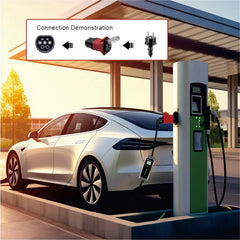 Stazione di ricarica pubblica tipo 2 Adattatore di scarico per Schuko e spina universale, 16 A spina UE IEC 62196-2, Adattatore per veicoli elettrici per auto, motocicli e scooter