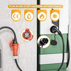 Tipo 2 spina alla presa CEE16A, adattatore per caricatore da 11KW EV per attingere energia dalla stazione di ricarica