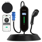 Coolladen Caricatore EV 7,4kW | spina CEE 32A a Type 2 wallbox mobile | Corrente regolabile e timer 1-12H