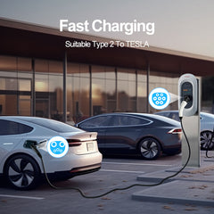 Coolladen 3.5KW ~ 22KW Tipo 2 Al Caricatore TESLA EV 5m Cavo di Ricarica PHEV EV, Compatibile Con l'Auto Elettrica TESLA