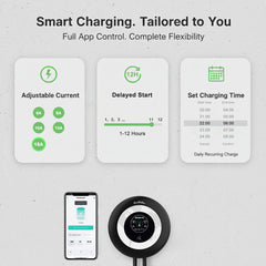 Coolladen Wallbox 11kW con controllo tramite app e RFID, presa Type 2 verso CEE 16A trifase, caricatore EV, protezione avanzata perdite AC+DC (RCD Tipo B)