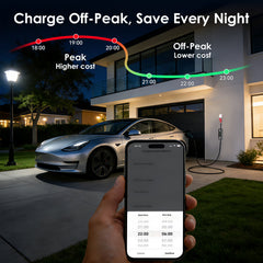 Coolladen Caricatore EV Smart 11kW APP e WiFi | cavo di ricarica CEE trifase 16A | Tipo B RCD di sicurezza