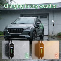 Coolladen Caricatore EV Portatile 3,6 kW | Tipo 2 a Spina Schuko | Corrente Regolabile 16A | Ricarica Ritardata 1-12H | Cavo 5m/10m