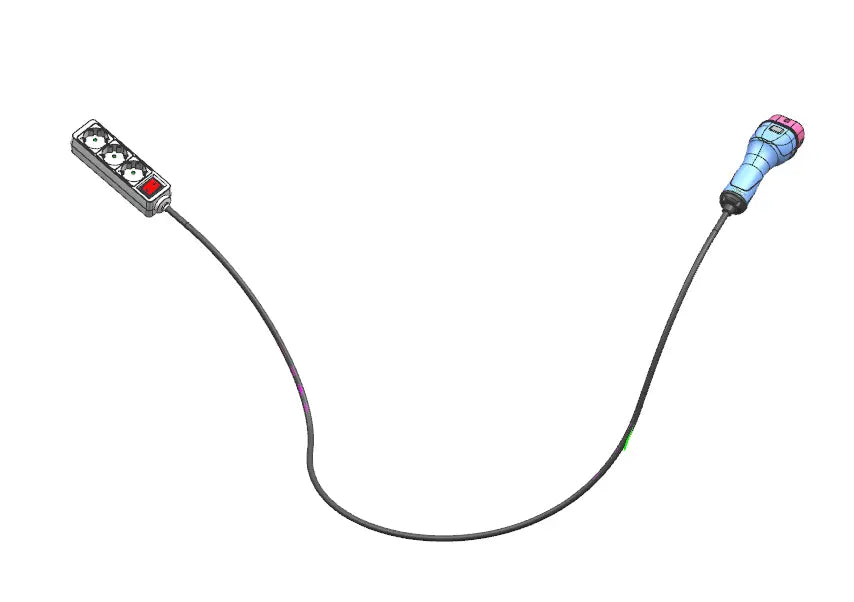 BOROCO Universale V2l Adapter, V2L Tipo 2 A Schuko Presa,30 Cm Cavo, Presa Schuko, Tipo 2 Spina, V2l Adattatore Per Eicolo,Compatibile Con BYD Atto 3 Car, Per MG ZS Car, Per SERES